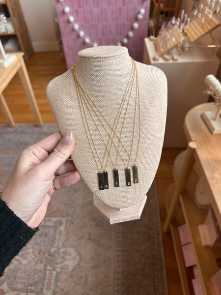 Initial Bar Necklace