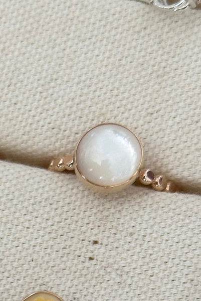 Mother of Pearl Ring, dot band