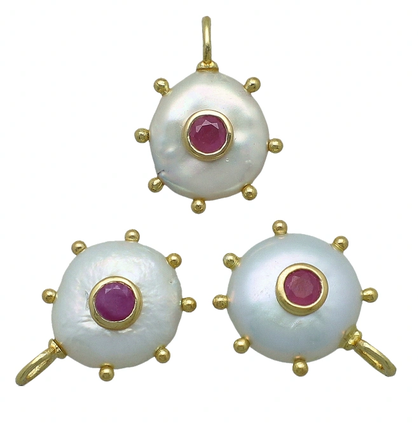 Pearl Sunburst Inlay Necklace