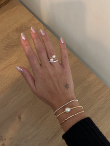 Milk Glass Ceramic Ring