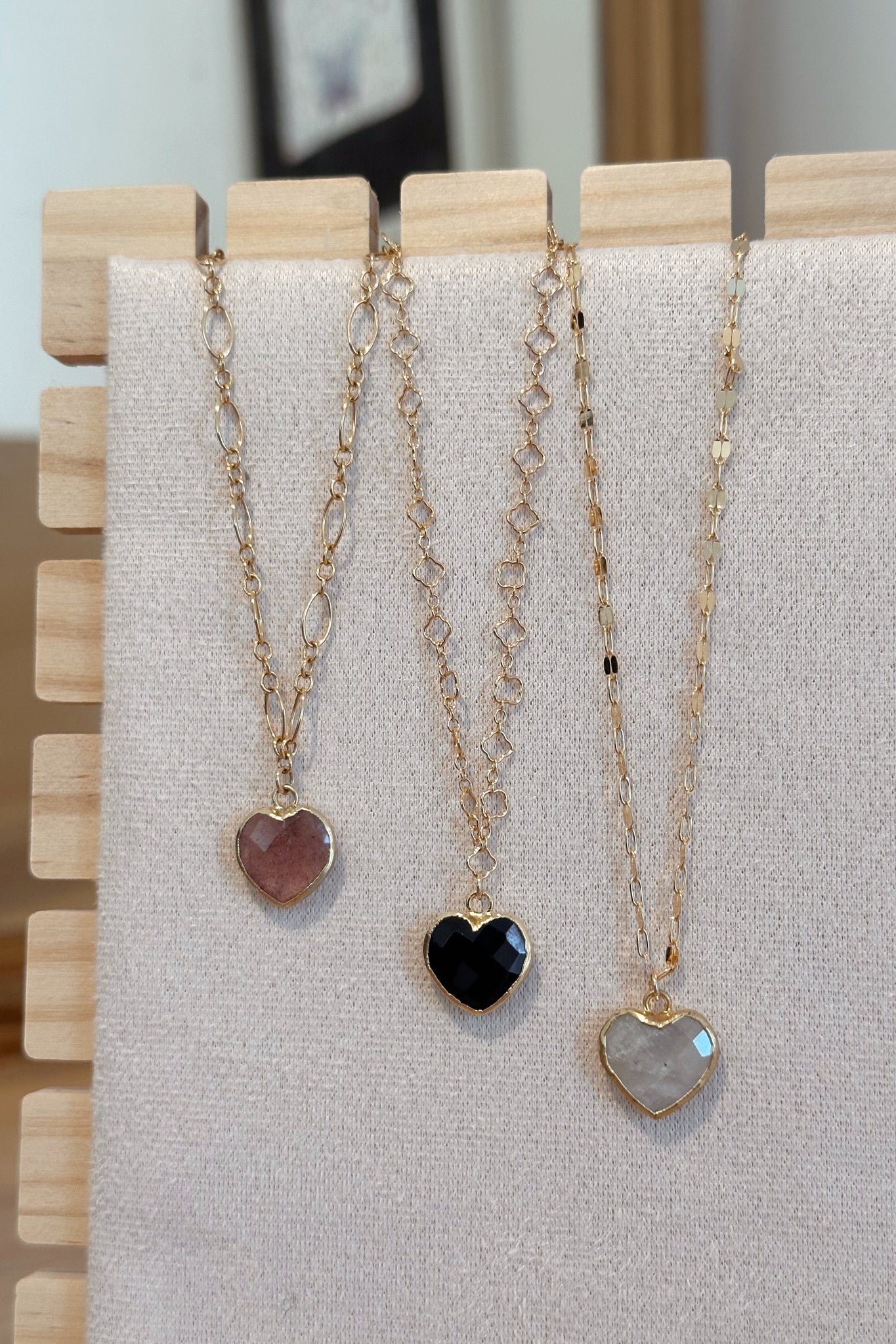 Gemstone Heart Necklace
