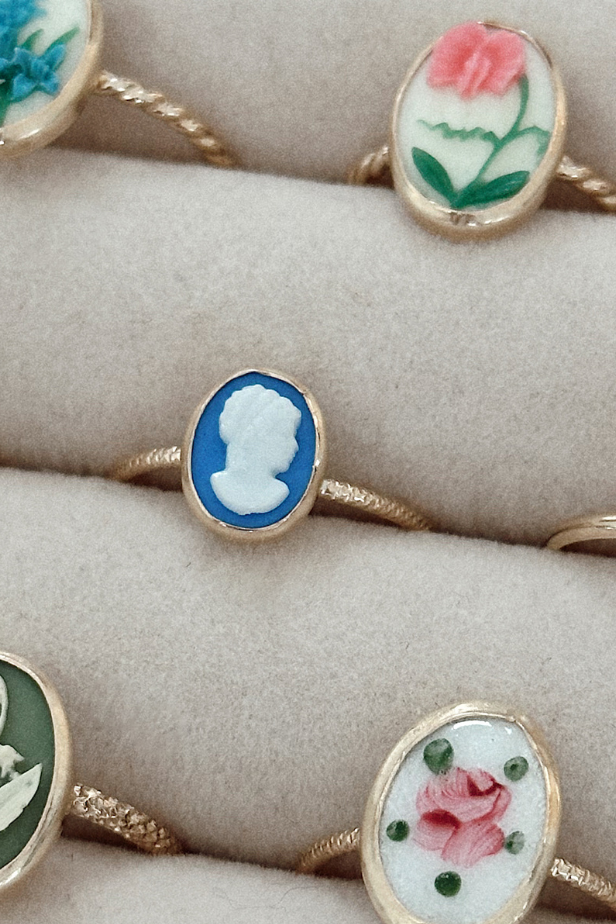 Azure Maeve Cameo Ring