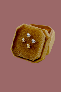 Puffy Heart Stud Earrings