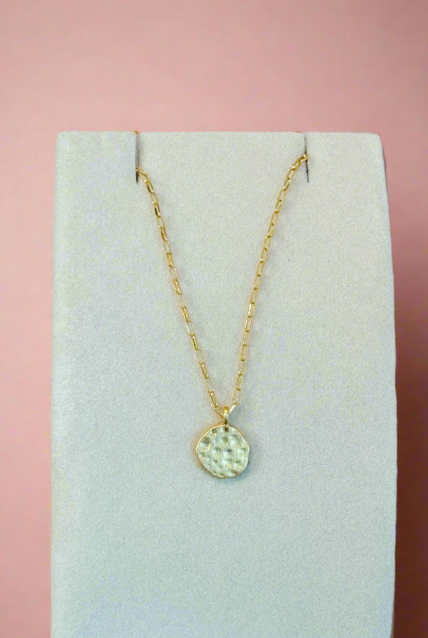 Hammered Circle Necklace