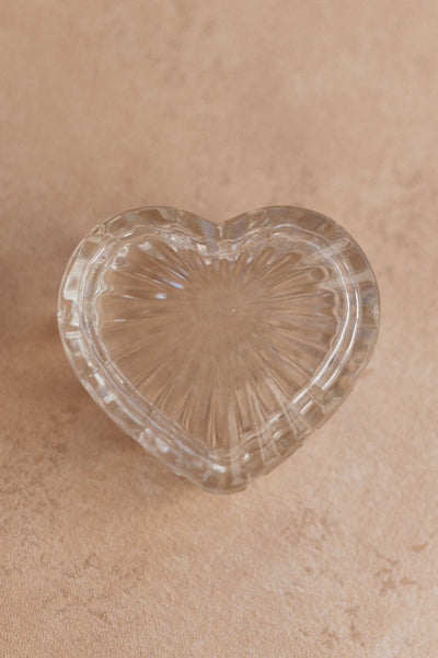 Clear Crystal Heart Jewelry Box