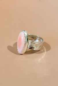 Pink Conch Shell Ring - Ready to Ship Size 7.5