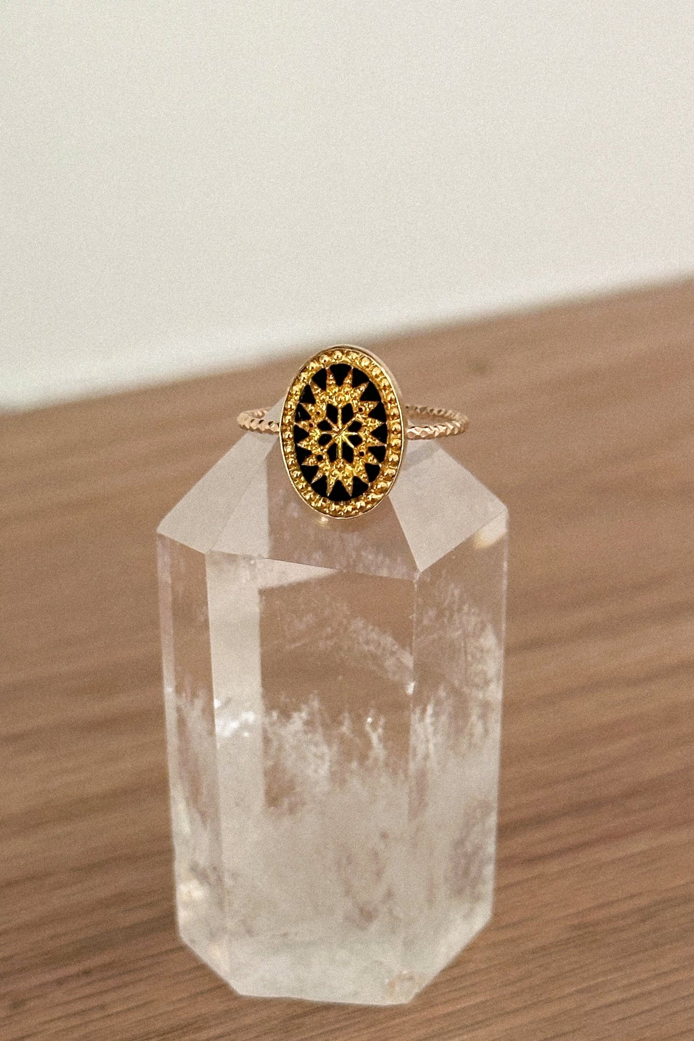 Gold Vintage Tile Ring