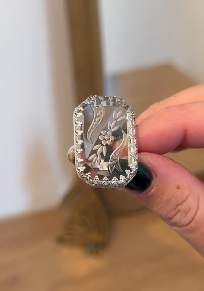 Fiona Intaglio Glass Ring
