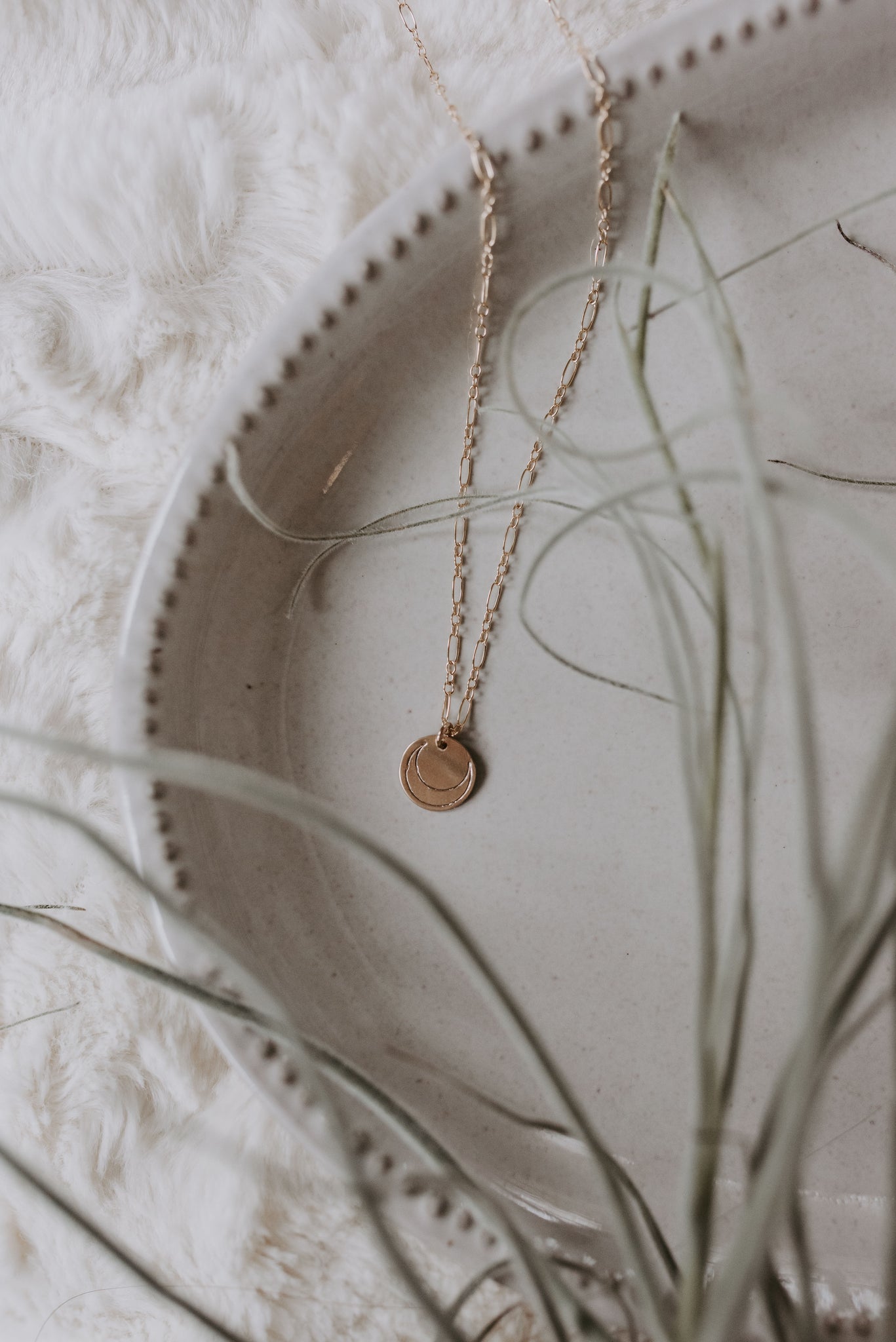 Sedona Crescent Necklace - Gold Filled