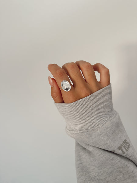 Fiora Frosted Glass Ring