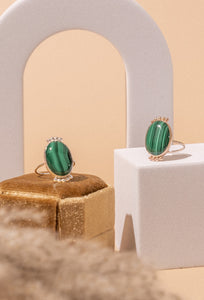 Victorian Green Malachite Ring