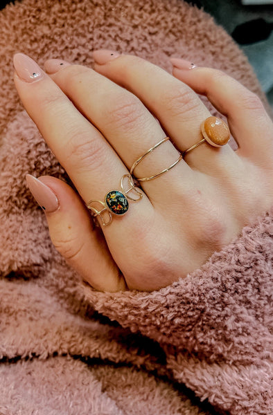 Black Opal Solstice Ring