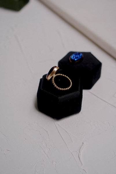 Victorian Azure Druzy Ring