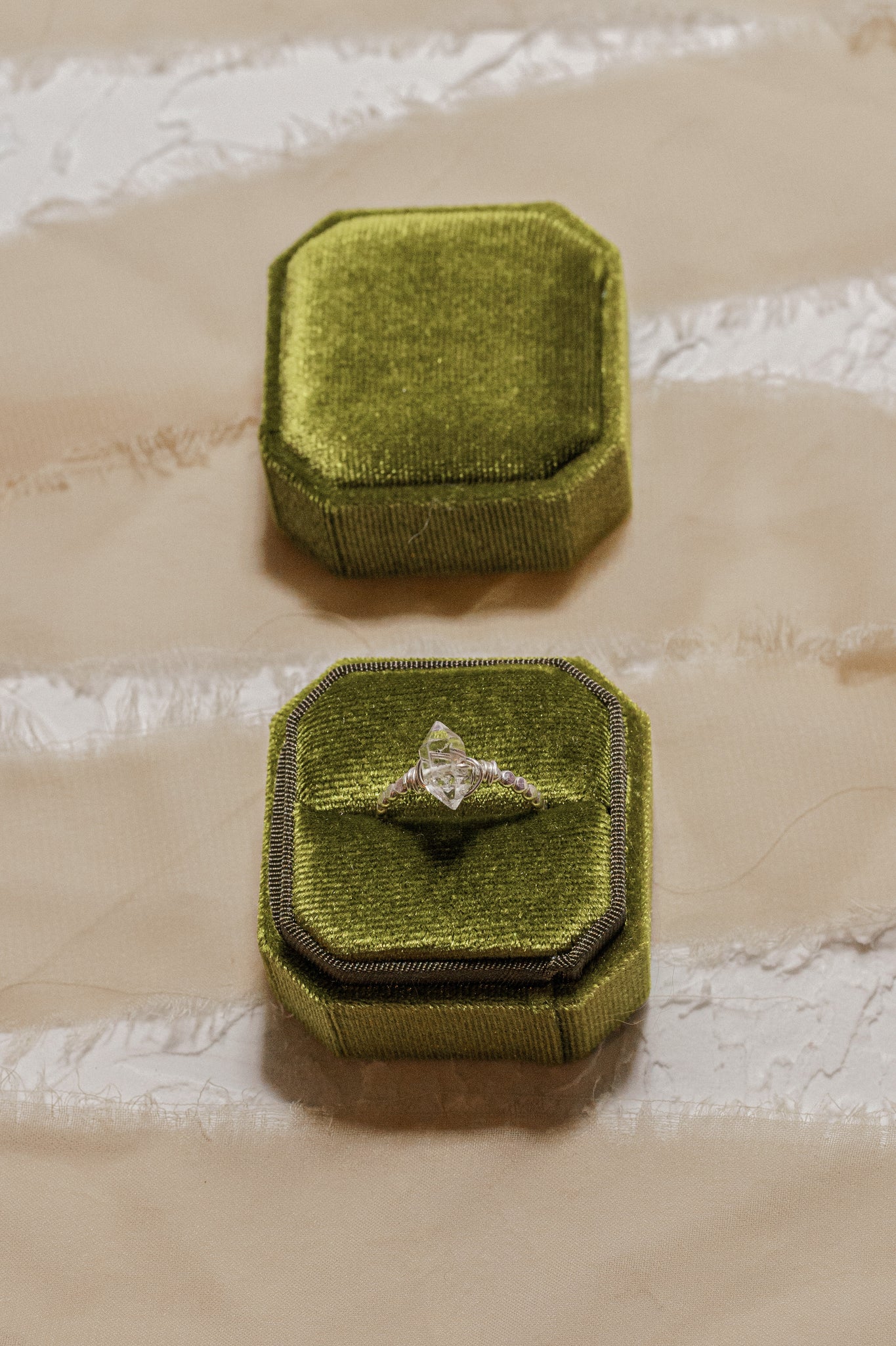 Viejo Herkimer Diamond Ring