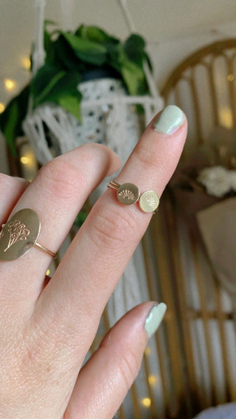 Sun Ray Stamped Ring